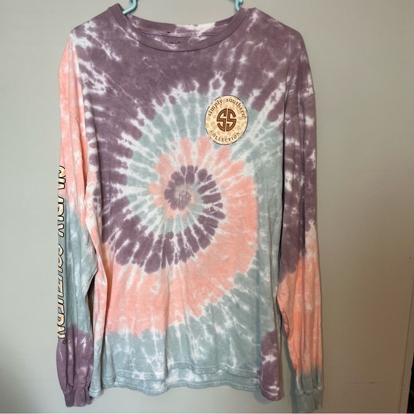 Simply Southern Long Sleeve T Lg My Life isn’t a Mess…Construction Tie D… - Picture 1 of 6